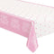 Pink Hearts Baby Shower Rectangular Plastic Tablecloth - 2.1m