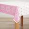 Pink Hearts Baby Shower Rectangular Plastic Tablecloth - 2.1m