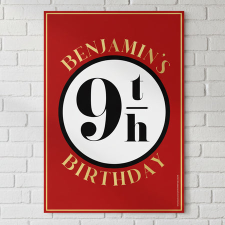 Platform 9 ¾ Wizard Personalised Poster - A3