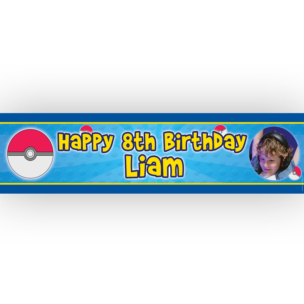 Catch Em All Personalised Photo Banner - 1.2m