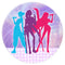 Pop Hunters Girl Group Silhouette Badge - 58mm - Each