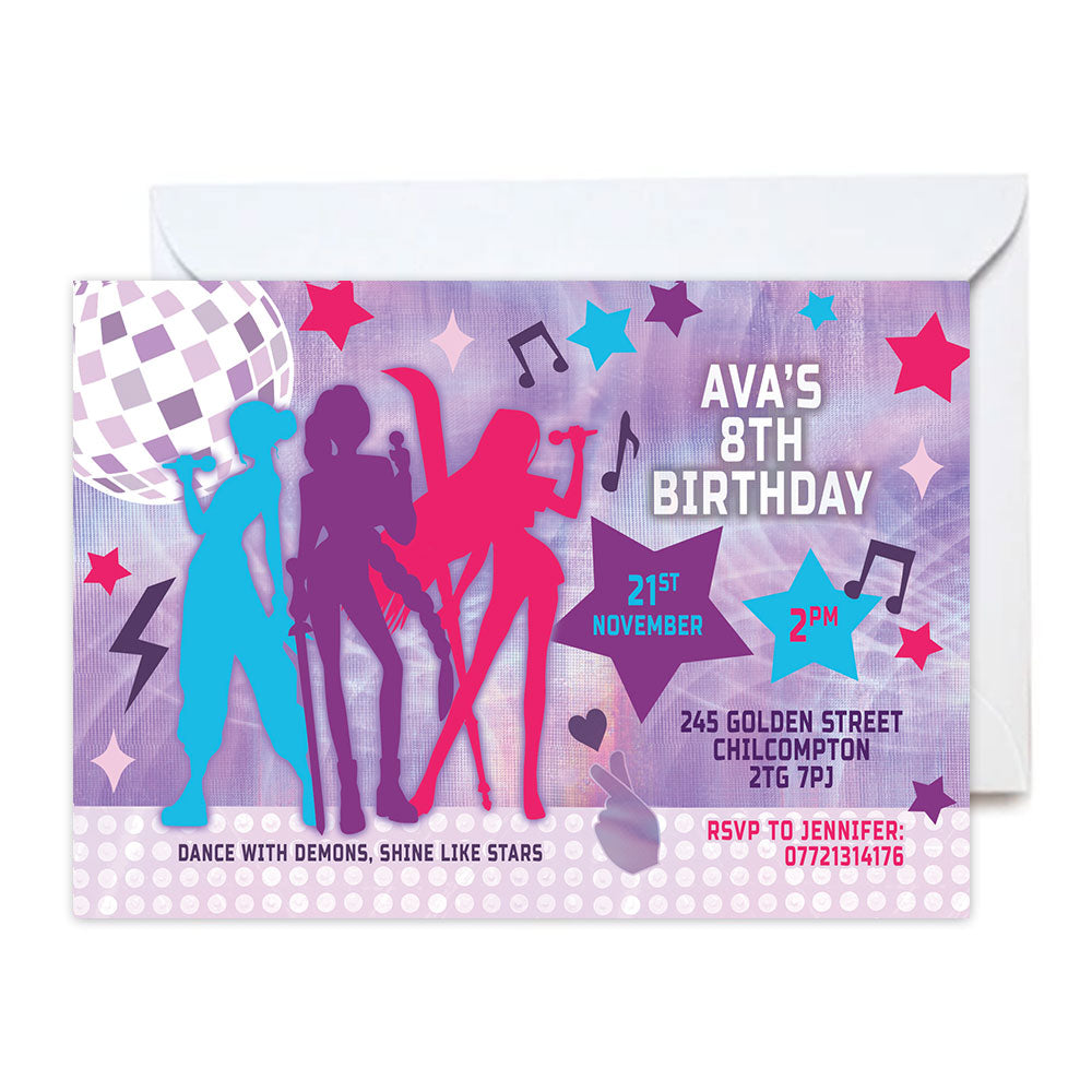 Pop Hunters Personalised Party Invitation - Pack Of 16