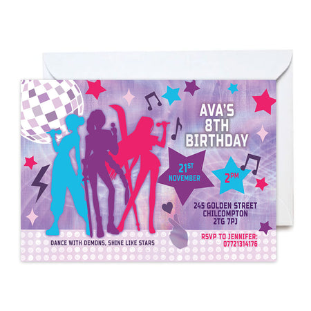 Pop Hunters Personalised Party Invitation - Pack Of 16