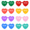 Pride 2025 Rainbow Heart Shape Glasses - Assorted Colours - Pack of 8