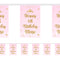 Princess Pink Sparkle Personalised Bunting – 3m