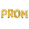 PROM Gold Air-Fill Letter Foil Balloons - 16