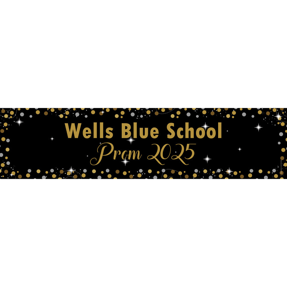 School Prom Personalised Banner - 1.2m