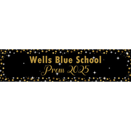 School Prom Personalised Banner - 1.2m