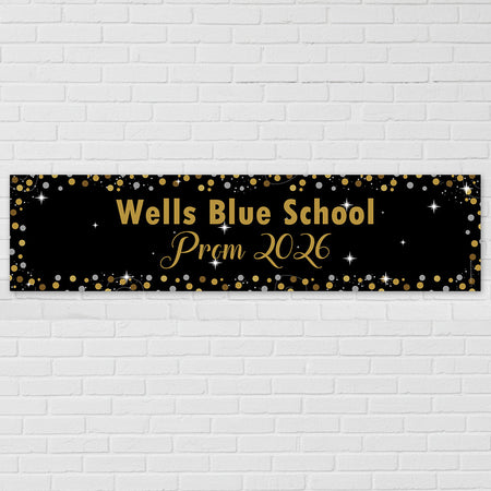 School Prom Personalised Banner - 1.2m