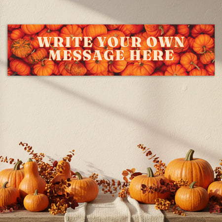 Thanksgiving Pumpkins Personalised Banner - 1.2m
