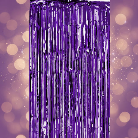 Purple Foil Door Curtain -  2.4m x 92cm