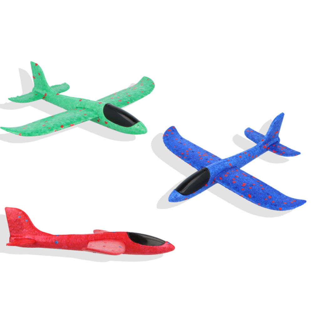 Small Flying Plane Foam Gliders - 23cm - 3 Assorted Colours - Each