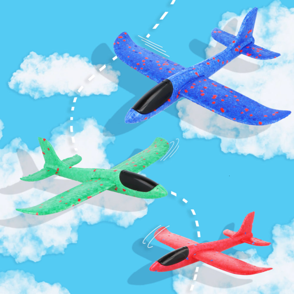 Small Flying Plane Foam Gliders - 23cm - 3 Assorted Colours - Each