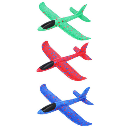 Small Flying Plane Foam Gliders - 23cm - 3 Assorted Colours - Each