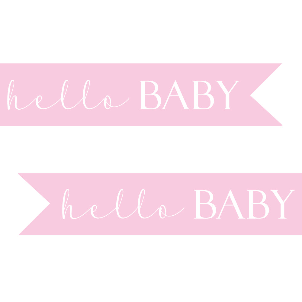 Baby Girl Pre Printed Ribbon Light Pink - 25mm - Per Metre