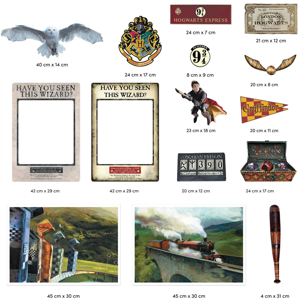 Official Harry Potter Card Cutouts Room Decoration Kit - Pack of 15
