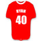 Personalised Inflated Red Sports Shirt Foil Balloon in a Box - 24