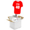 Personalised Inflated Red Sports Shirt Foil Balloon in a Box - 24