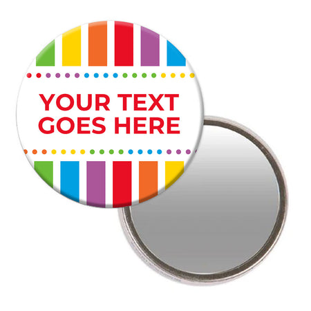Personalised Rainbow Celebration Pocket Mirror - 58mm - Each