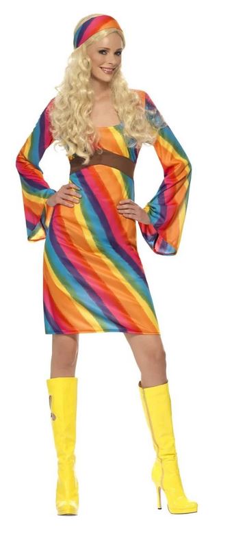 Raindbow Hippie Fancy Dress Costume