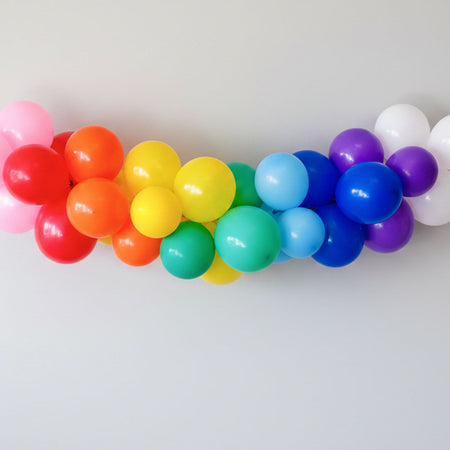 Multi-colour Rainbow Balloon Cluster Cloud Kit - 30 Balloons - 2.5m