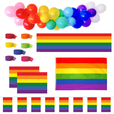 Rainbow Pride Flag Decoration Party Pack