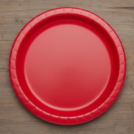 Red Paper Plates - Each - 9