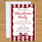 Personalised Red and Pink Christmas Party Invitations - Pack of 16