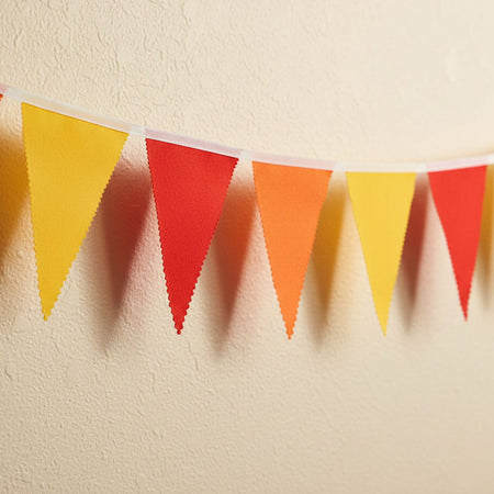 Red, Orange & Yellow Fabric Bunting - 8m