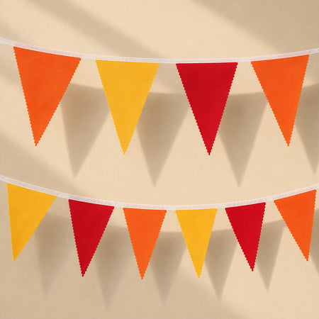 Red, Orange & Yellow Fabric Bunting - 8m