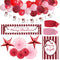 Red and Pink Stripe Christmas Party Decoration Pack