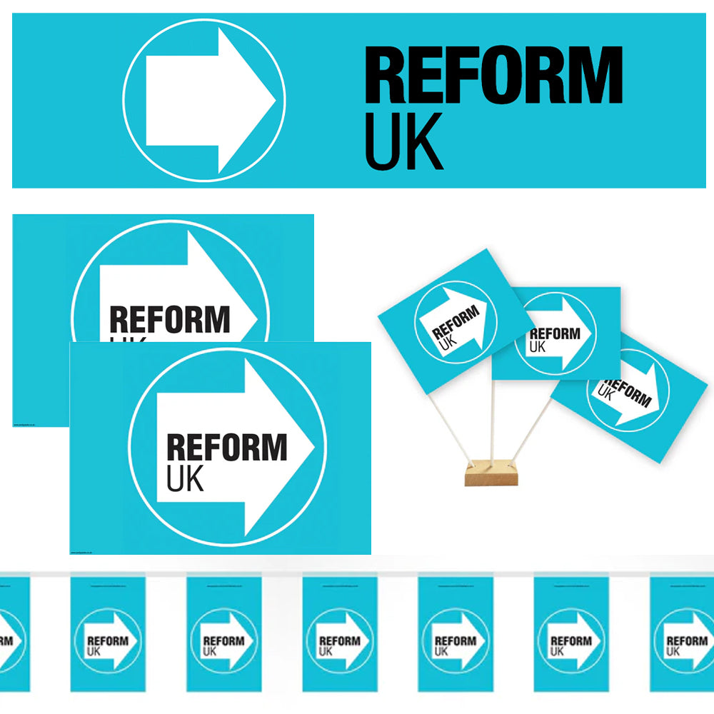 Reform UK Party Badge - 58mm - Each | Party Packs