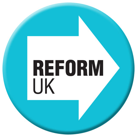 Reform UK Party Badge - 58mm - Each
