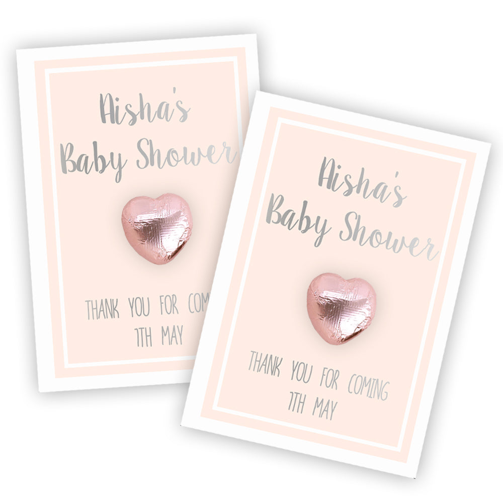 Personalised Baby Shower Favours - Rose Gold - Pack of 8