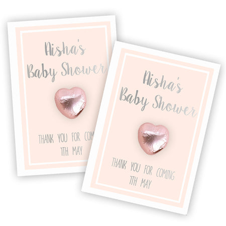 Personalised Baby Shower Favours - Rose Gold - Pack of 8