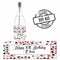 Personalised Mini Champagne Bubbles - Rose Gold Leopard Print - Pack of 16
