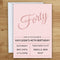 Rose Gold Personalised Invitations - Pack of 16