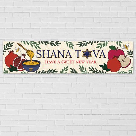 Rosh Hashanah Shana Tova Banner - 120cm x 30cm