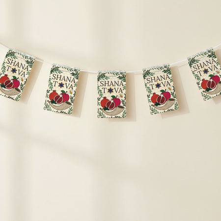 Rosh Hashanah Shana Tova Paper Bunting Decoration - 2.4m