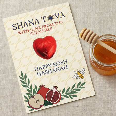 Personalised Rosh Hashanah Shana Tova Favour Card - Pack of 8