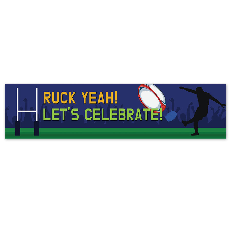 Ruck Yeah! Rugby Banner 120cm x 30cm | Rugby Party Decoration UK ...