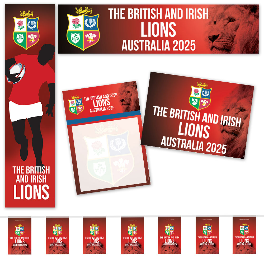 Lions Rugby Tour Paper Decoration Pack