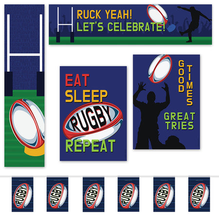 Rugby Paper Decoration Pack