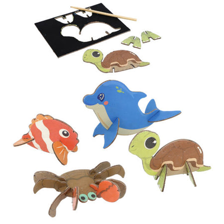 Sealife Glow In The Dark Scratch Art 3D Puzzle - 4 Designs - Each