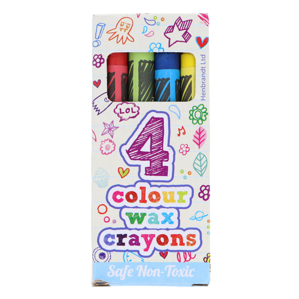 Box of 4 Wax Crayons - 9cm