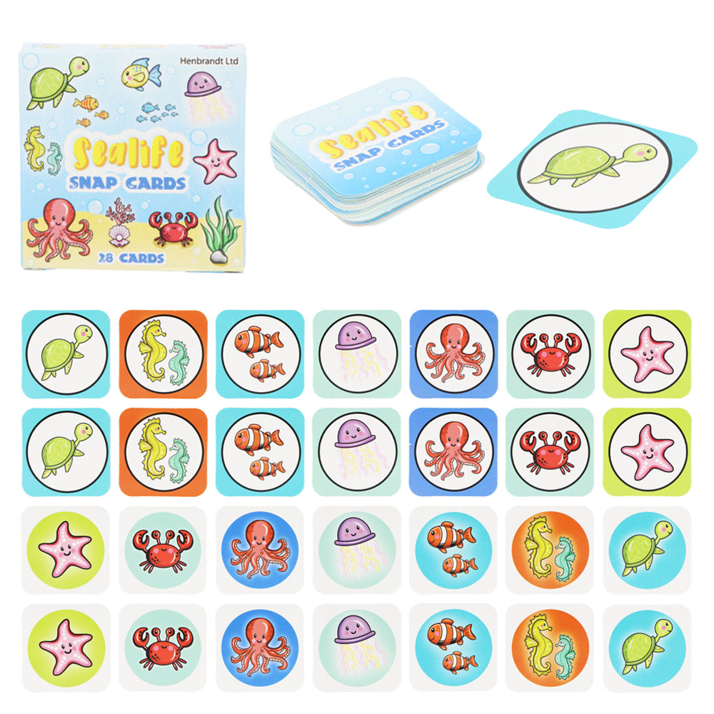 Sealife Mini Snap Card Game - 5cm