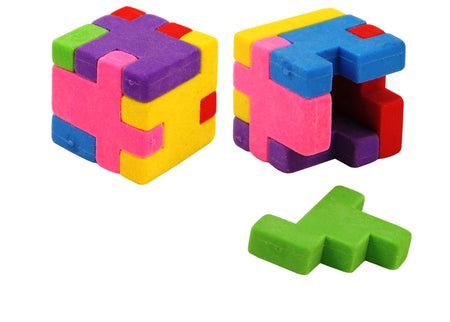 Puzzle Eraser Cube - Assorrted Colours - Each