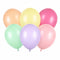 Pastel Assorted Colour Latex Balloons - 12