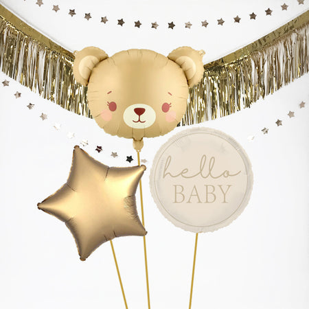 Inflated 'Hello Baby' Bear Balloon Bundle in a Box