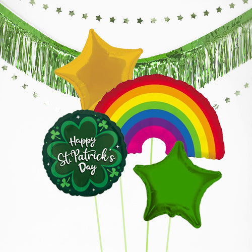 Inflated St Patrick's Day Rainbow Balloon Bundle in a Box